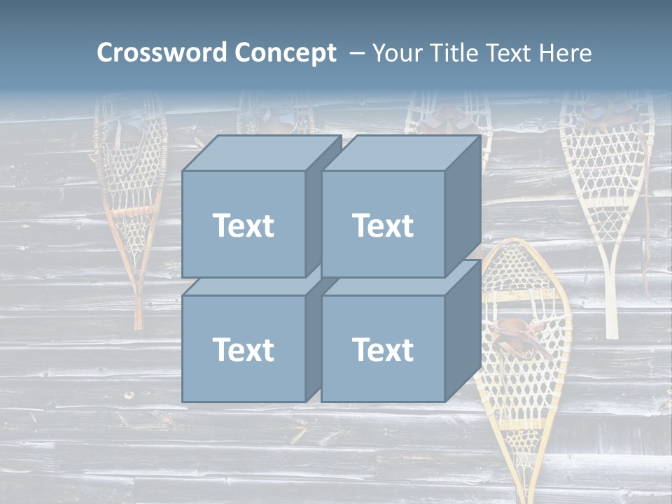 Old Snowshoes Nailed To The Side Of An Old Weathered Barn PowerPoint Template