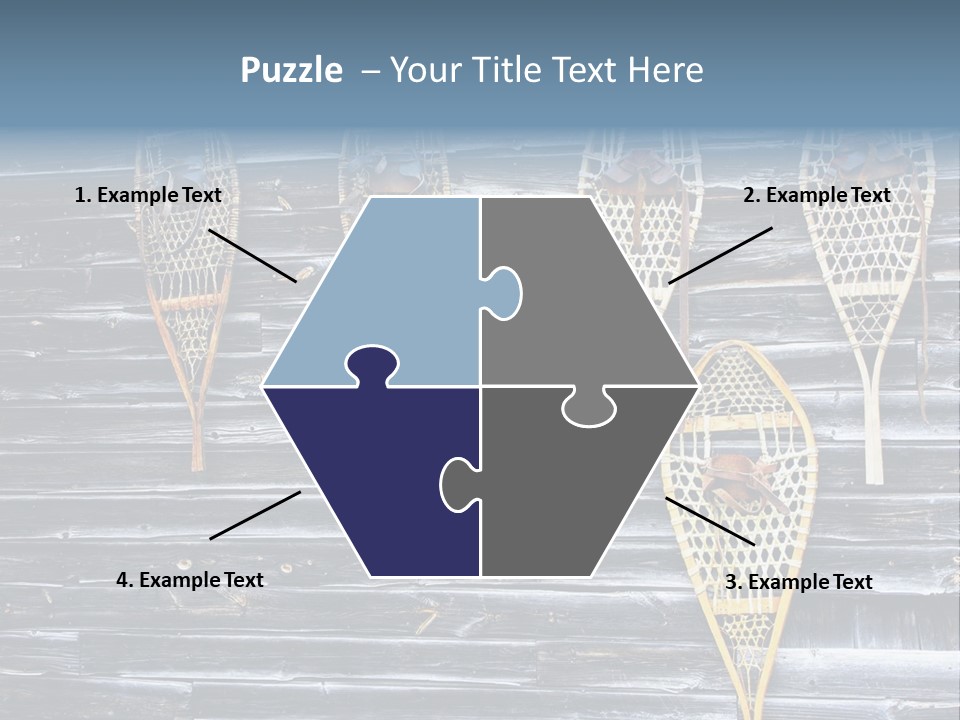 Old Snowshoes Nailed To The Side Of An Old Weathered Barn PowerPoint Template