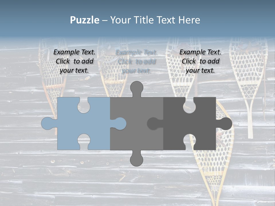 Old Snowshoes Nailed To The Side Of An Old Weathered Barn PowerPoint Template