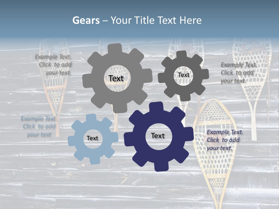 Old Snowshoes Nailed To The Side Of An Old Weathered Barn PowerPoint Template