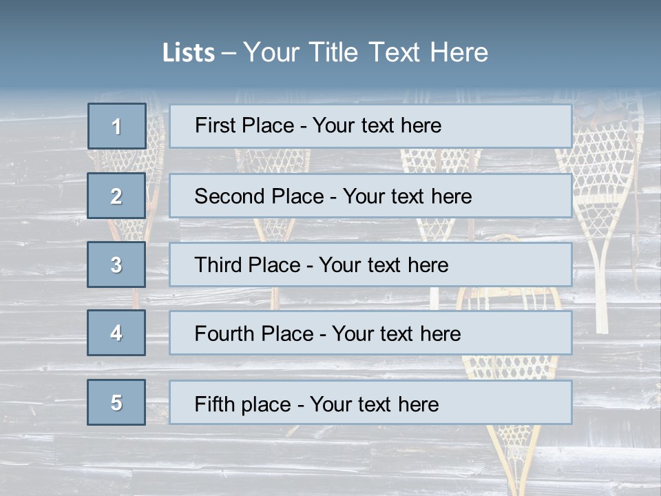 Old Snowshoes Nailed To The Side Of An Old Weathered Barn PowerPoint Template