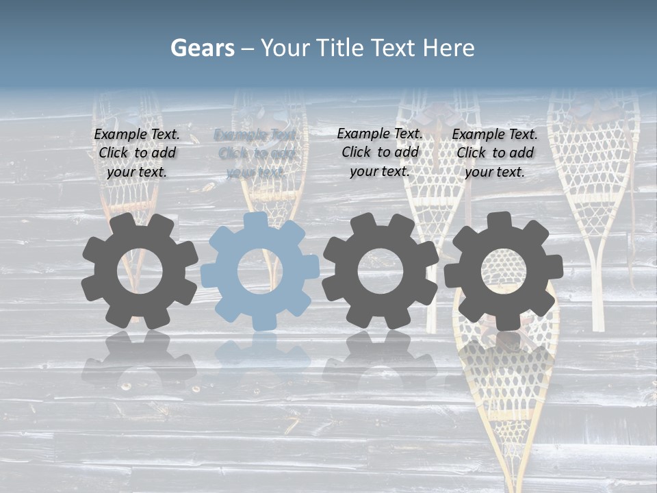 Old Snowshoes Nailed To The Side Of An Old Weathered Barn PowerPoint Template