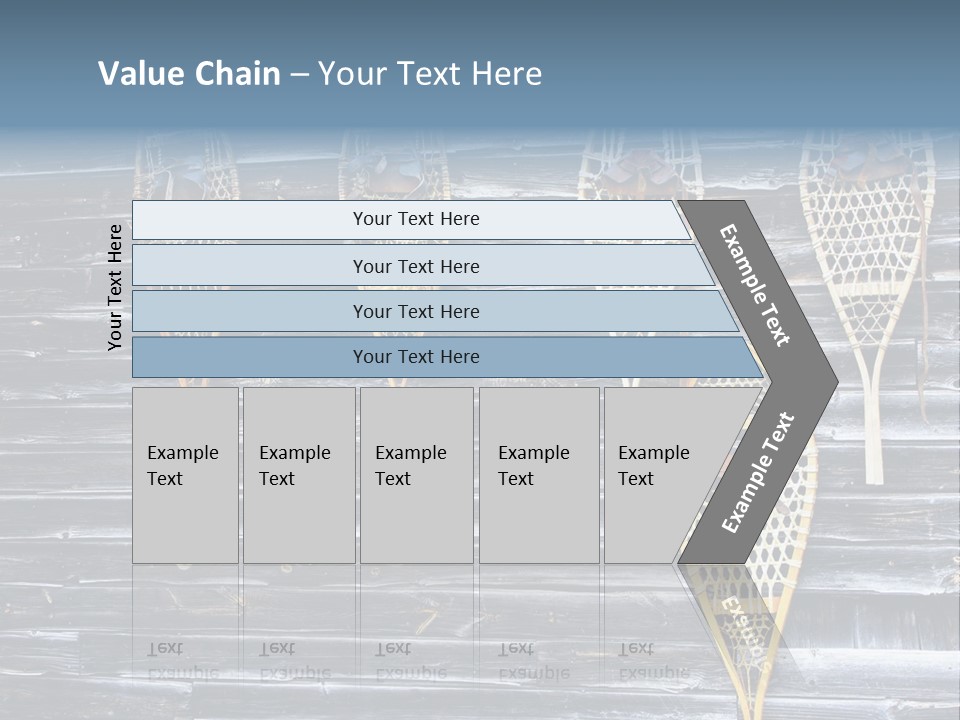 Old Snowshoes Nailed To The Side Of An Old Weathered Barn PowerPoint Template