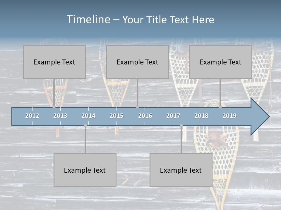 Old Snowshoes Nailed To The Side Of An Old Weathered Barn PowerPoint Template