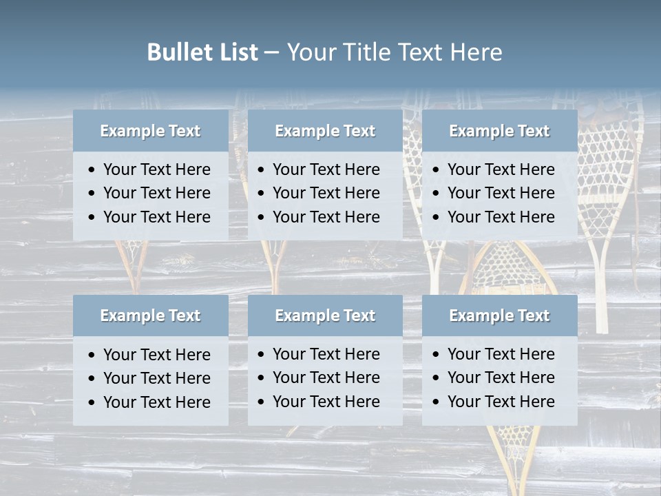 Old Snowshoes Nailed To The Side Of An Old Weathered Barn PowerPoint Template