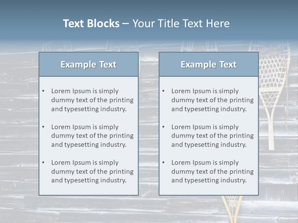 Old Snowshoes Nailed To The Side Of An Old Weathered Barn PowerPoint Template