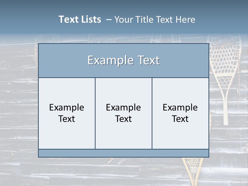 Old Snowshoes Nailed To The Side Of An Old Weathered Barn PowerPoint Template
