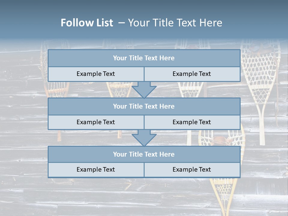 Old Snowshoes Nailed To The Side Of An Old Weathered Barn PowerPoint Template