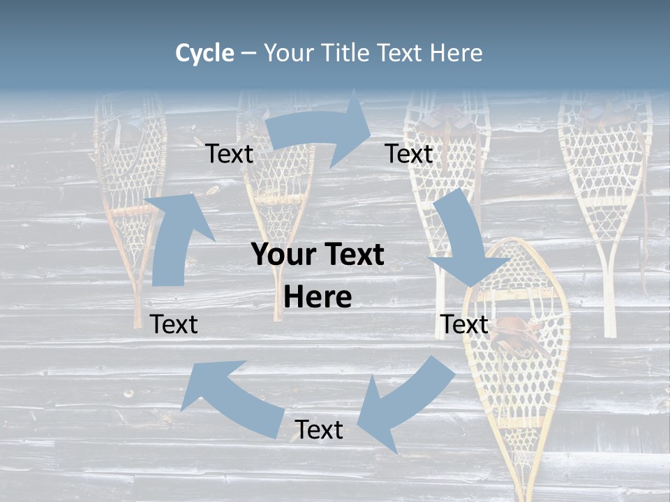 Old Snowshoes Nailed To The Side Of An Old Weathered Barn PowerPoint Template