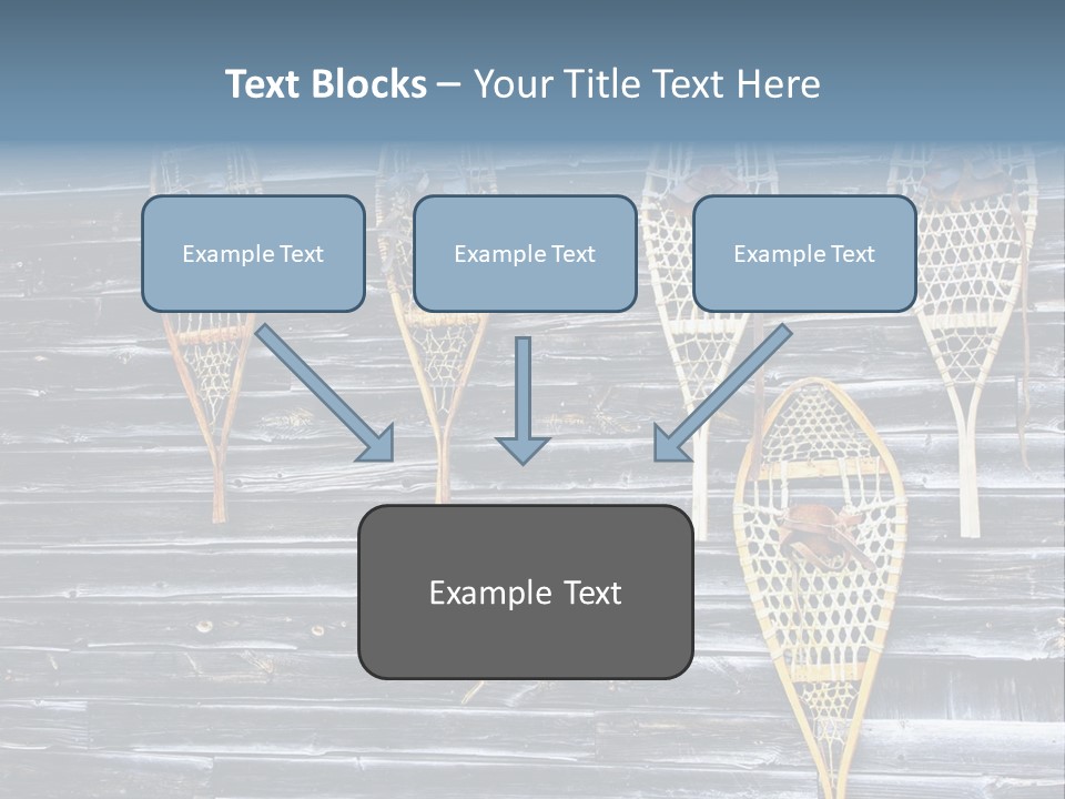 Old Snowshoes Nailed To The Side Of An Old Weathered Barn PowerPoint Template