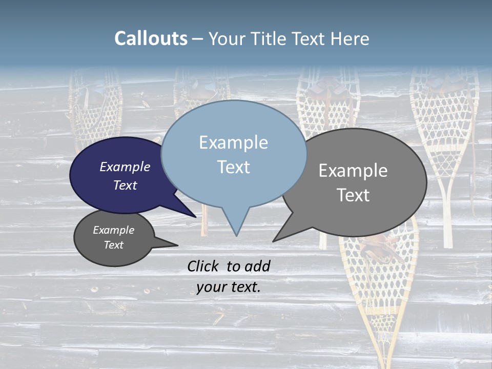 Old Snowshoes Nailed To The Side Of An Old Weathered Barn PowerPoint Template