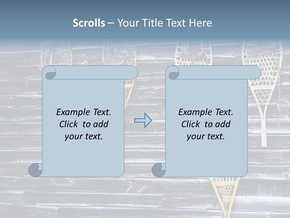 Old Snowshoes Nailed To The Side Of An Old Weathered Barn PowerPoint Template