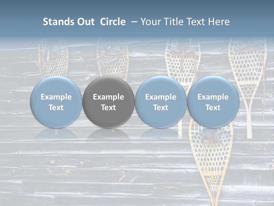 Old Snowshoes Nailed To The Side Of An Old Weathered Barn PowerPoint Template