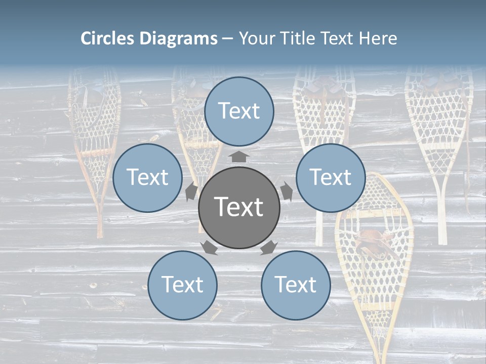 Old Snowshoes Nailed To The Side Of An Old Weathered Barn PowerPoint Template