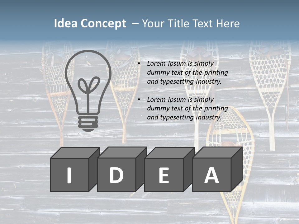 Old Snowshoes Nailed To The Side Of An Old Weathered Barn PowerPoint Template