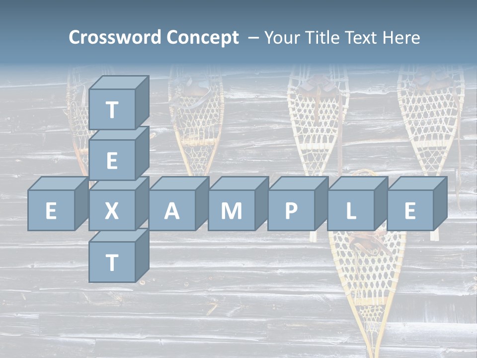 Old Snowshoes Nailed To The Side Of An Old Weathered Barn PowerPoint Template