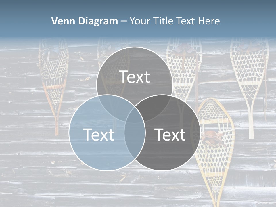 Old Snowshoes Nailed To The Side Of An Old Weathered Barn PowerPoint Template