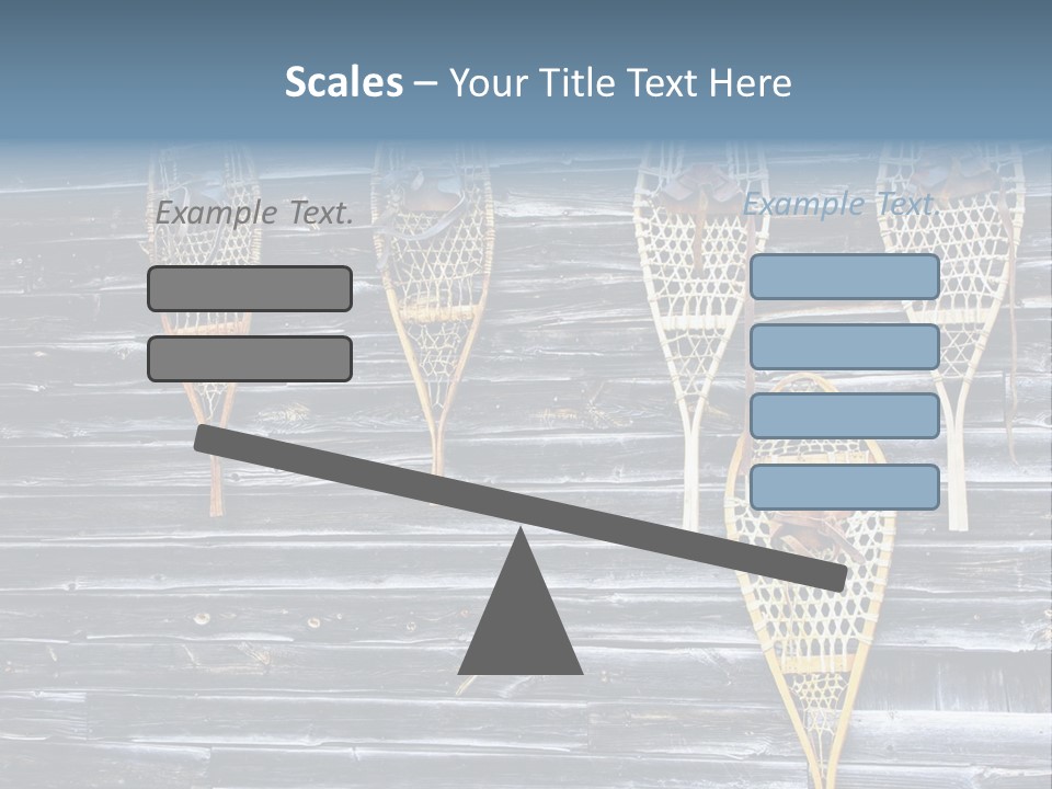 Old Snowshoes Nailed To The Side Of An Old Weathered Barn PowerPoint Template