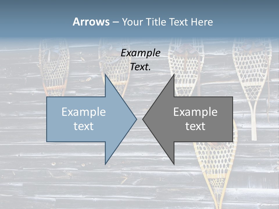 Old Snowshoes Nailed To The Side Of An Old Weathered Barn PowerPoint Template
