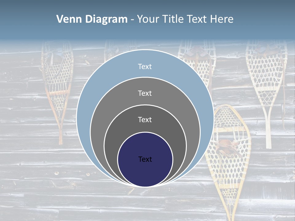 Old Snowshoes Nailed To The Side Of An Old Weathered Barn PowerPoint Template