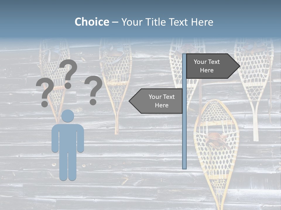 Old Snowshoes Nailed To The Side Of An Old Weathered Barn PowerPoint Template