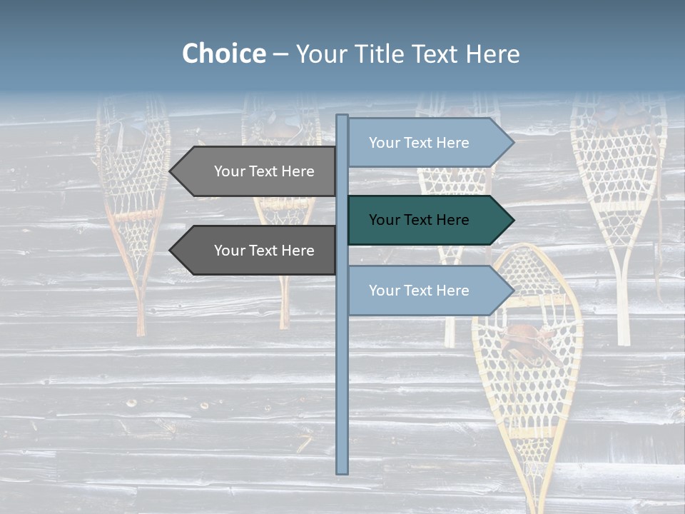 Old Snowshoes Nailed To The Side Of An Old Weathered Barn PowerPoint Template