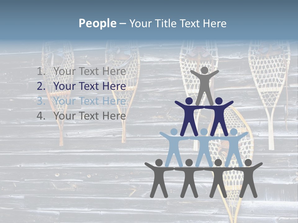 Old Snowshoes Nailed To The Side Of An Old Weathered Barn PowerPoint Template