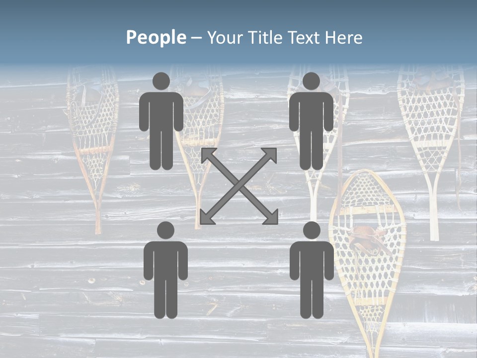Old Snowshoes Nailed To The Side Of An Old Weathered Barn PowerPoint Template