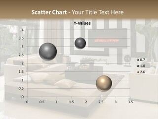 Modern House,Living-Room With The Modern Furniture PowerPoint Template