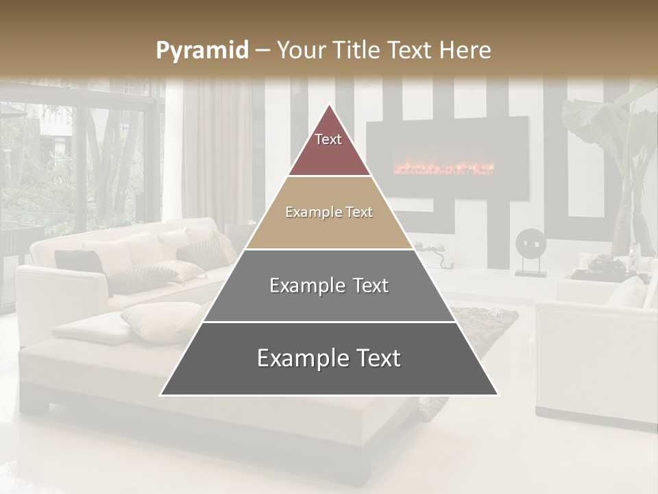 Modern House,Living-Room With The Modern Furniture PowerPoint Template