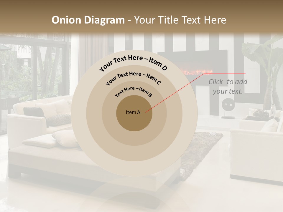 Modern House,Living-Room With The Modern Furniture PowerPoint Template