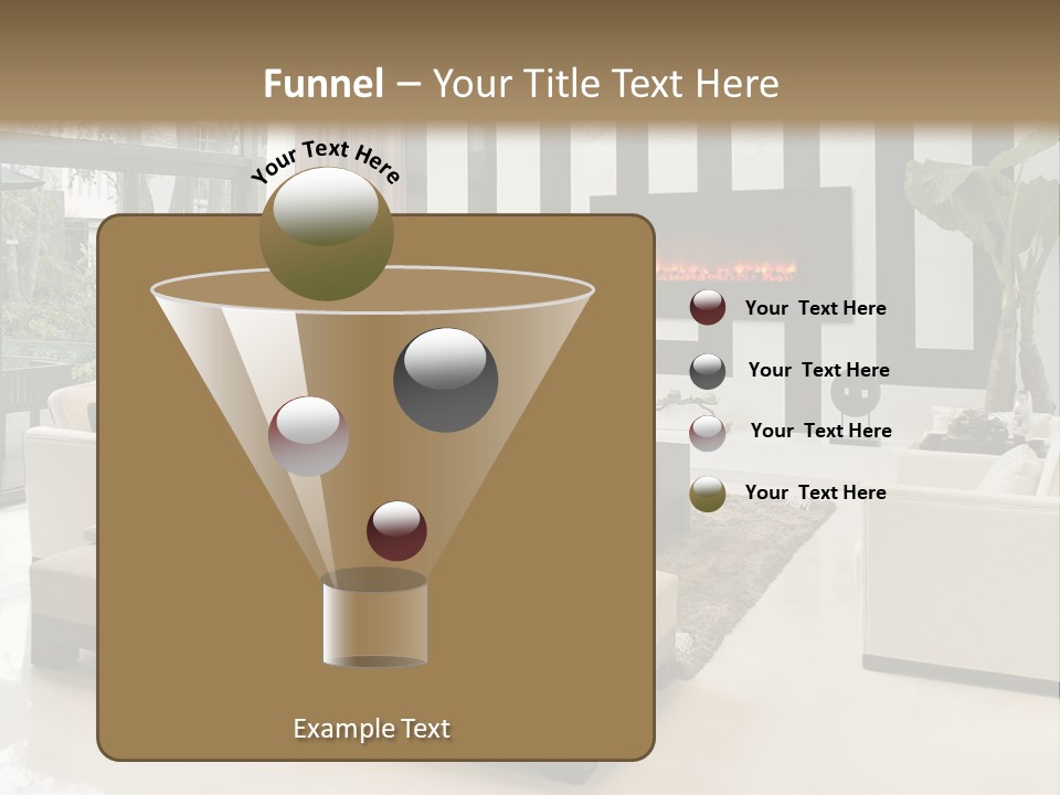 Modern House,Living-Room With The Modern Furniture PowerPoint Template
