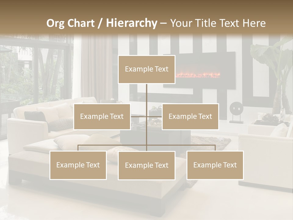 Modern House,Living-Room With The Modern Furniture PowerPoint Template