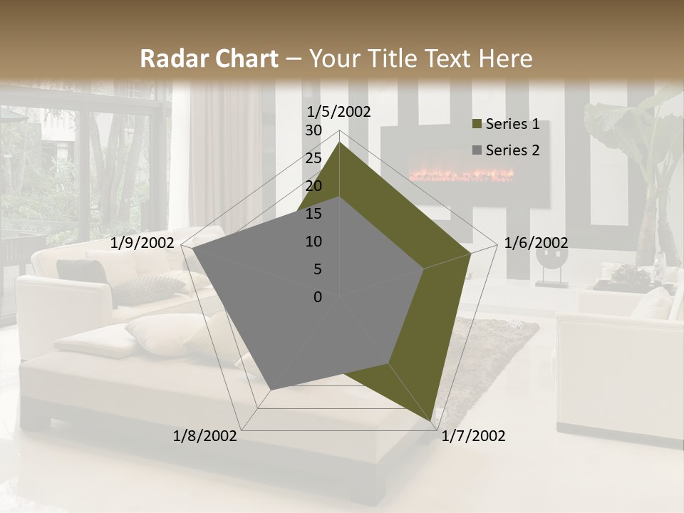 Modern House,Living-Room With The Modern Furniture PowerPoint Template