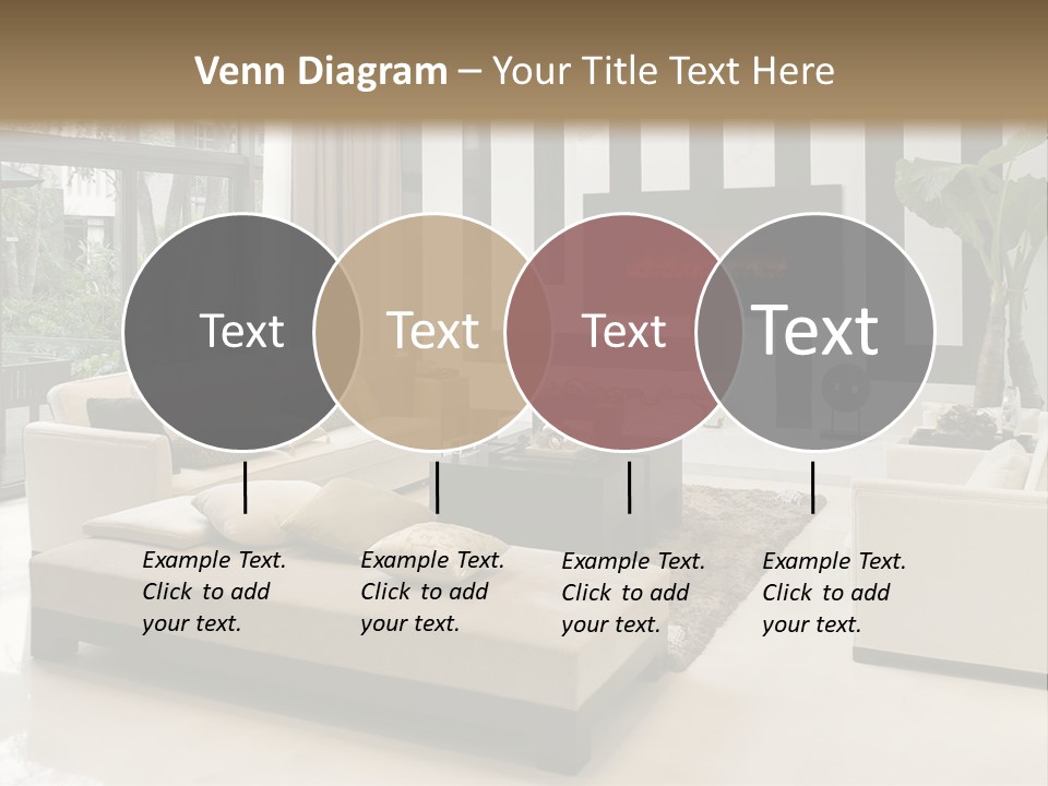 Modern House,Living-Room With The Modern Furniture PowerPoint Template