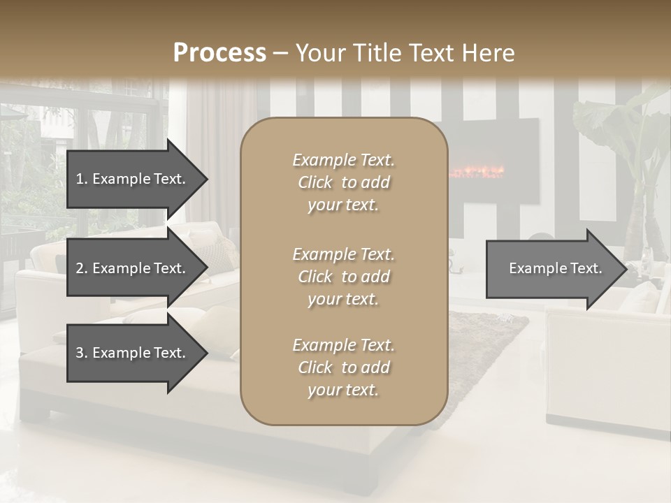 Modern House,Living-Room With The Modern Furniture PowerPoint Template