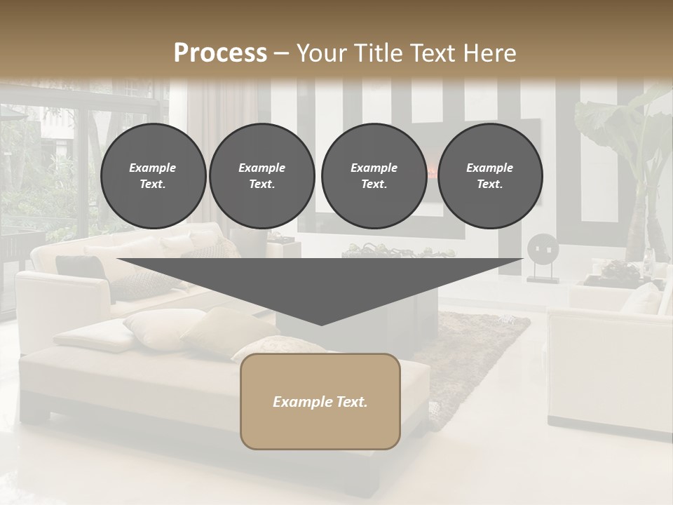 Modern House,Living-Room With The Modern Furniture PowerPoint Template