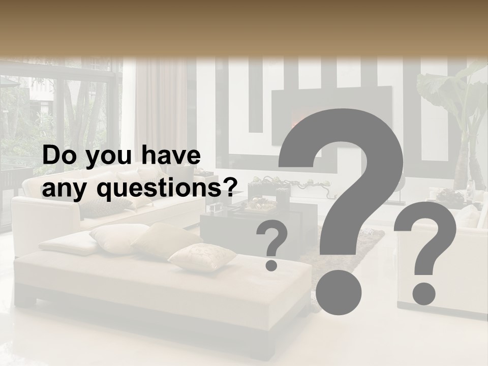 Modern House,Living-Room With The Modern Furniture PowerPoint Template