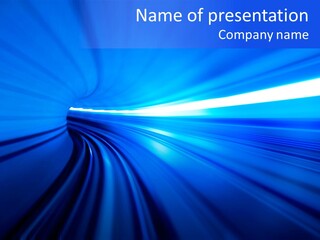 Motion Fast In Tunnel PowerPoint Template