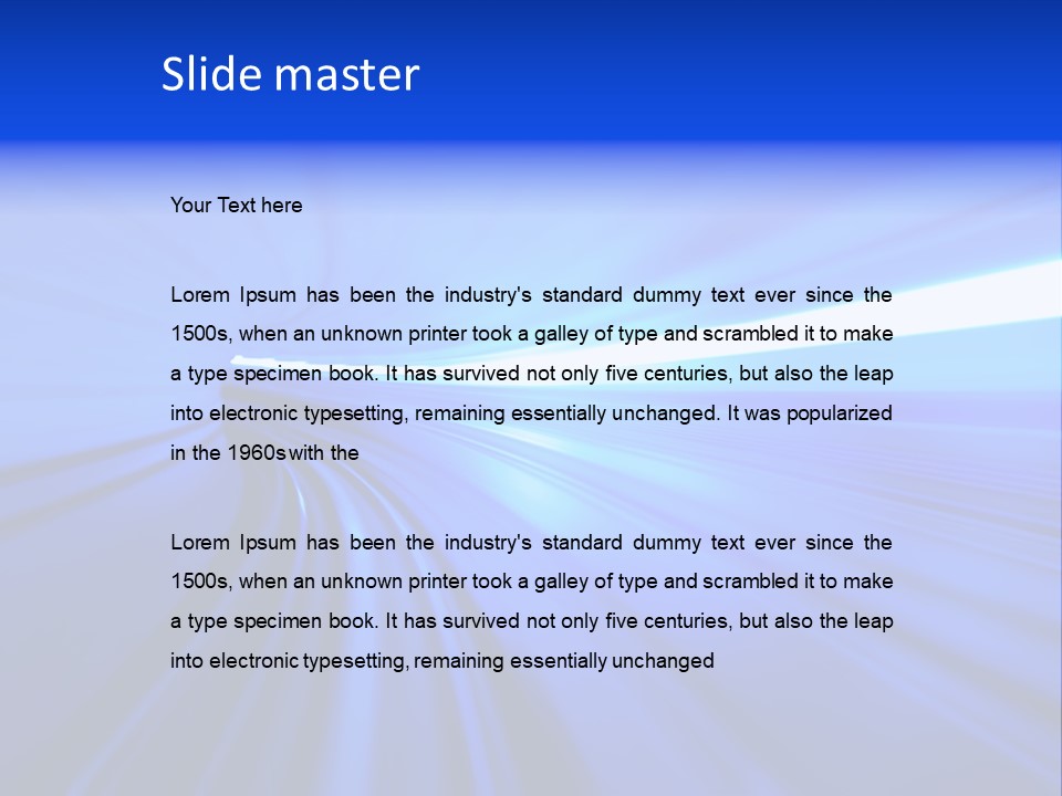 Motion Fast In Tunnel PowerPoint Template