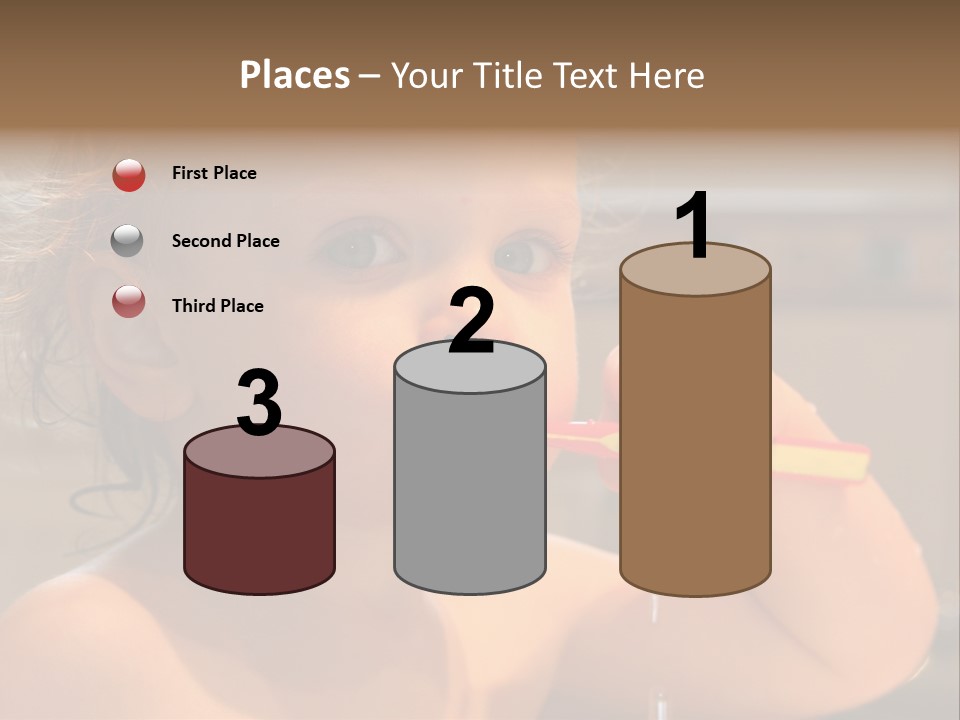 Little Baby Brushing Teeth PowerPoint Template