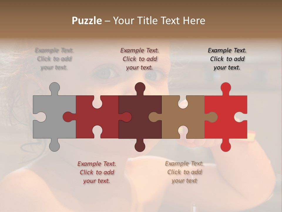 Little Baby Brushing Teeth PowerPoint Template