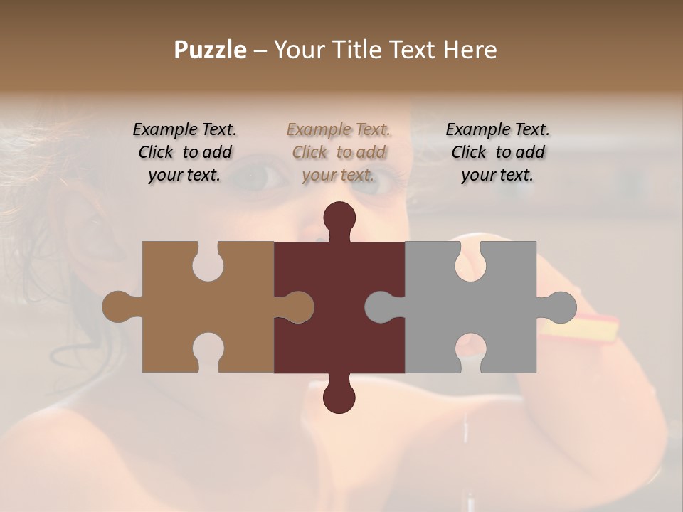 Little Baby Brushing Teeth PowerPoint Template