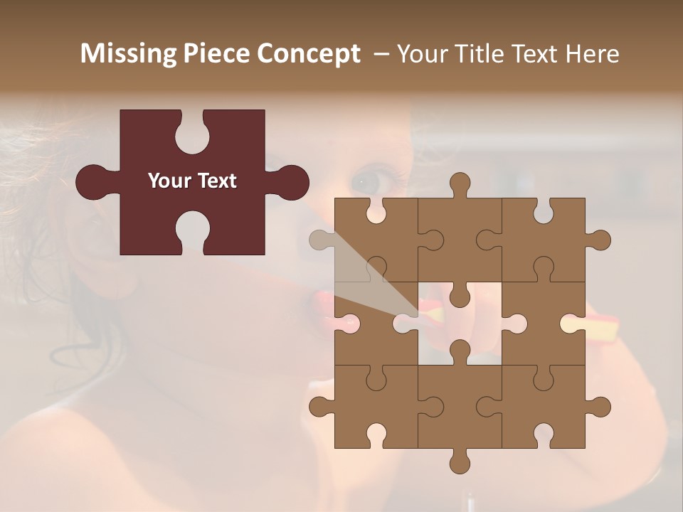 Little Baby Brushing Teeth PowerPoint Template