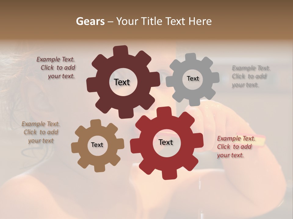 Little Baby Brushing Teeth PowerPoint Template