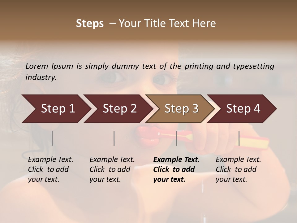 Little Baby Brushing Teeth PowerPoint Template