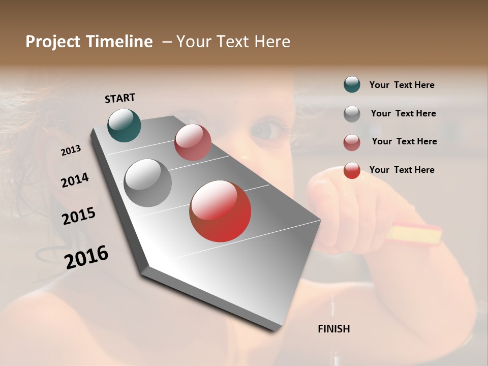 Little Baby Brushing Teeth PowerPoint Template
