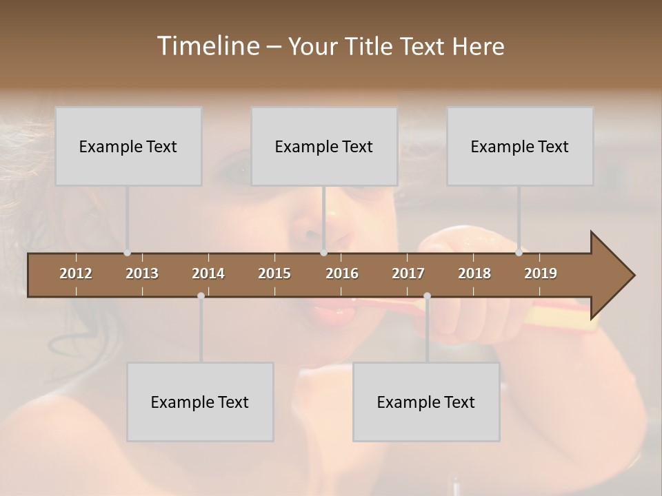Little Baby Brushing Teeth PowerPoint Template