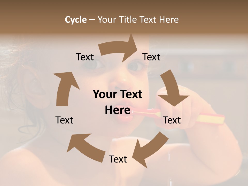 Little Baby Brushing Teeth PowerPoint Template