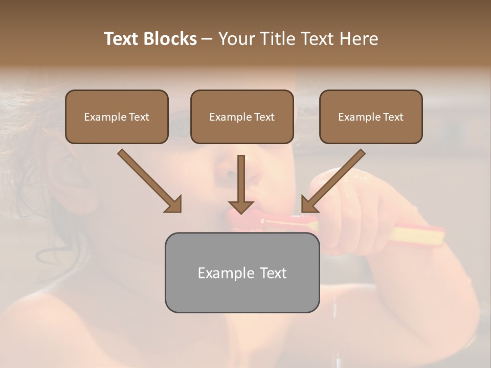 Little Baby Brushing Teeth PowerPoint Template